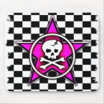 Emo Chequerboard Star & Skull