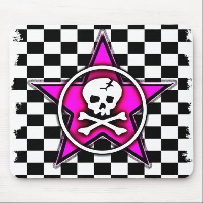 Emo Chequerboard Star & Skull by Artamatik