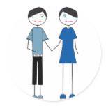 Emo Couple Round Sticker