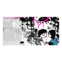 Emo__Cup Personalized Photo Card