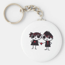 Emo dans l'amour porte-clef