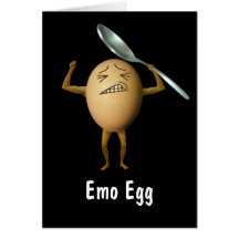 Emo Egg Greeting Cards