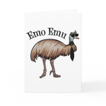 Emo Emu Greeting Card