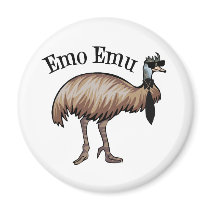 Emo Emu Fridge Magnets