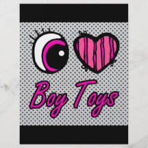 Emo Eye Heart I Love Boy Toys Custom Flyer