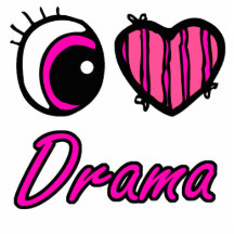 Emo Eye Heart I Love Drama Acrylic Cut Out