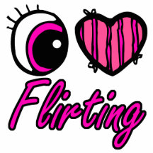 Emo Eye Heart I Love Flirting Photo Cut Outs