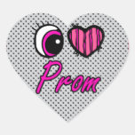 Emo Eye Heart I Love Prom Heart Stickers