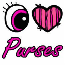 Emo Eye Heart I Love Purses Photo Cut Out