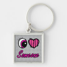 Emo Eye Heart I Love Someone Key Chains