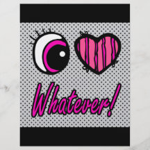 Emo Eye Heart I Love Whatever Flyer