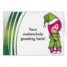 Emo Girl Christmas Card