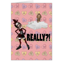 EMO GIRL CUPID REALLY DISS ANTI LOVE CARD
