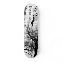 Emo Gothic Skateboard Black and White