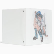 emo guitar girl 3 ring binders