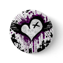 emo heart pins