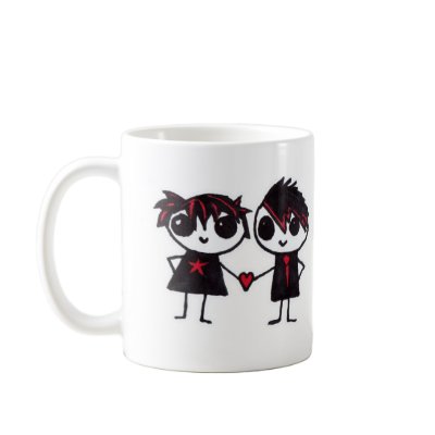Emo in love coffee mug by miserablemisty