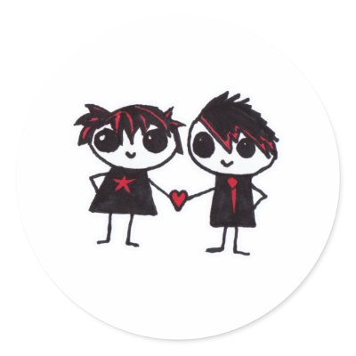 Emo in love sticker by miserablemisty
