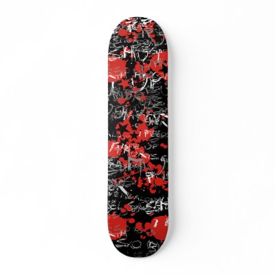 Emo Paint Skateboard Deck by GothicPunk