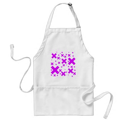 Emo Pink Crosses - Alternative Grunge Rock Punk Apron by RAWRoutloud