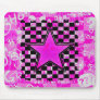 Emo Pink Graffiti Star Checkers Mouse Mats