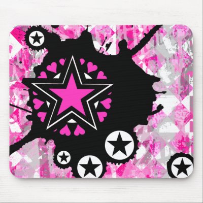Emo Pink Star Graffiti by Artamatik