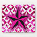 Emo Pink Star Mouse Pad