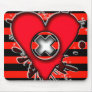 Emo Red & Black Heart Mouse Mats