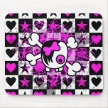 Emo Scene Cartoon Girl Skull mousepads