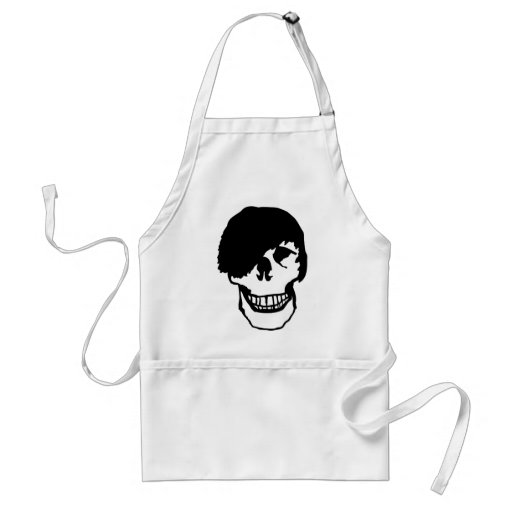 emo skull apron
