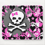 Emo Skull & Bones mousepads