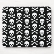 Emo Skull & Bones Pattern Mousepads