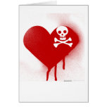 Emo Skull Heart Anti Valentines Day - Rock Grunge Greeting Cards