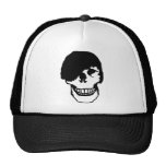 emo skull mesh hat