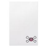 emo skull winged heart bottlecap crossbones stationery paper