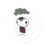 emo round sticker