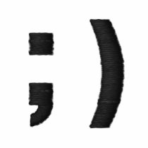 Emoticon Wink Smiley Embroidered Shirt