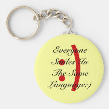 Émoticône originale moderne de sourire de centre d porte-clefs