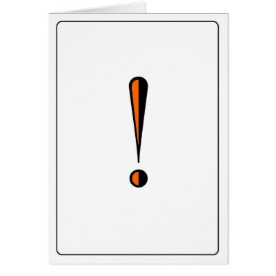 Emoticons - Exclamation! Greeting Cards by JocelynDawn