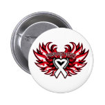 Emphysema Awareness Heart Wings Pin