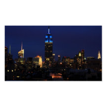 Empire State Building all in Blue, NYC Skyline Business Card Templates