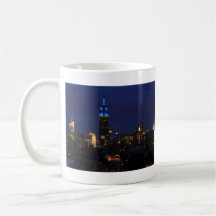 Empire State Building all in Blue, NYC Skyline Mugs