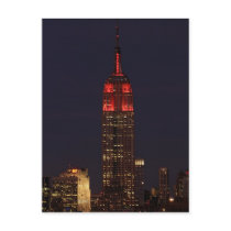 Empire State Building all in red