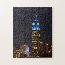 Empire State Building Blue for Autism 2012 Puzzles
