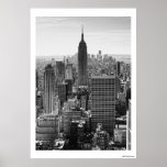 Empire State Building d'horizon de ville de NY, WT Affiches