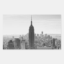 Empire State Building d'horizon de ville de NY, WT Stickers Rectangulaires