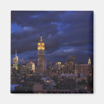 Empire State Building en ciel jaune et crépusculai Aimants Pour Réfrigérateur