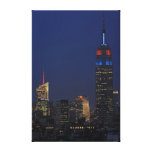 Empire State Building in Blue & Red, 30 Rock Stretched Canvas Prints