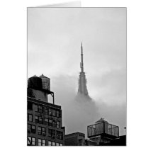 Empire State Building in Clouds Greeting Card