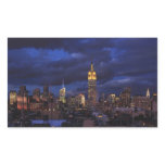 Empire State Building in Yellow, Twilight Sky 02 Stickers